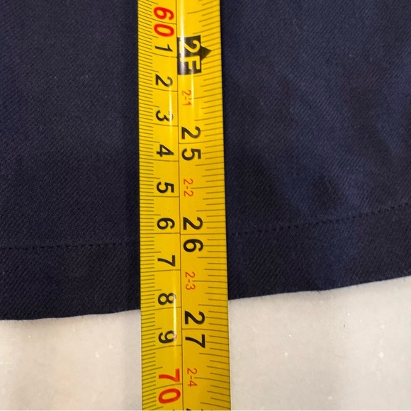 Ralph Lauren Women’s Button Up SILK Shirt Navy Blue Roll Tab Sleeves Sz 4P - Picture 5 of 9